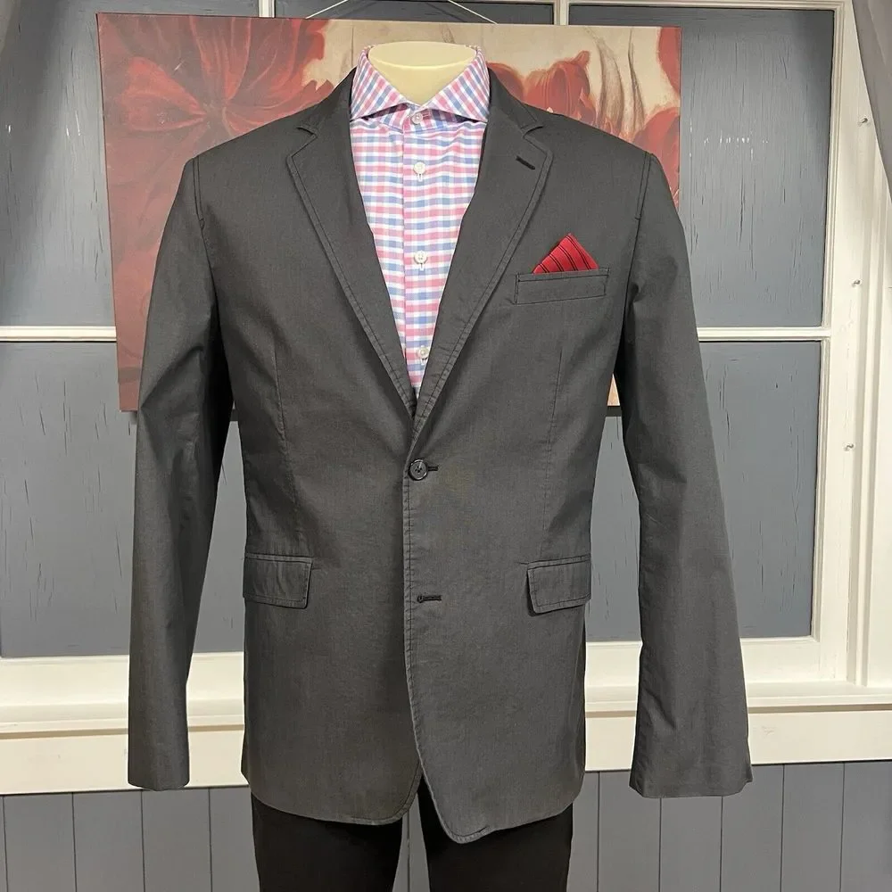 Pronto Uomo‎ Blue Lablel Sport Jacket Mens Sz XL Modern Fit Cotton Blend Stretch
